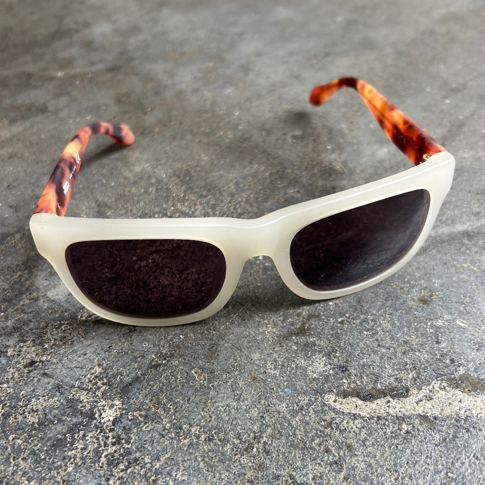 Vivienne Westwood Women’s Sunglasses with Cream Frame and Tortoiseshell Arms